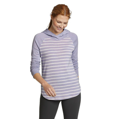 Hyacinth - Front - Eddie Bauer Womens-Ladies Favorite Stripe Long-Sleeved Hoodie