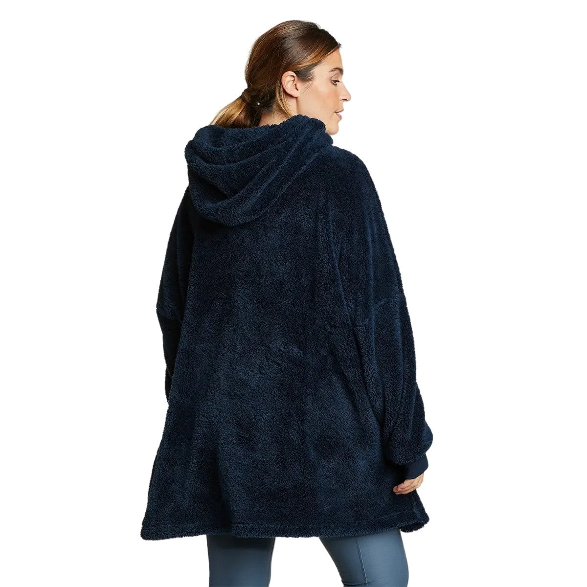 Indigo - Back - Eddie Bauer Womens-Ladies Quest Plush Hoodie Blanket