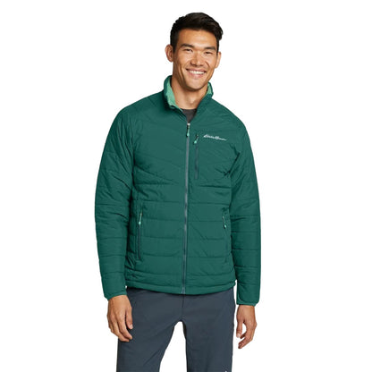 Dark Evergreen - Side - Eddie Bauer Mens Ignitelite Reversible Stretch Jacket