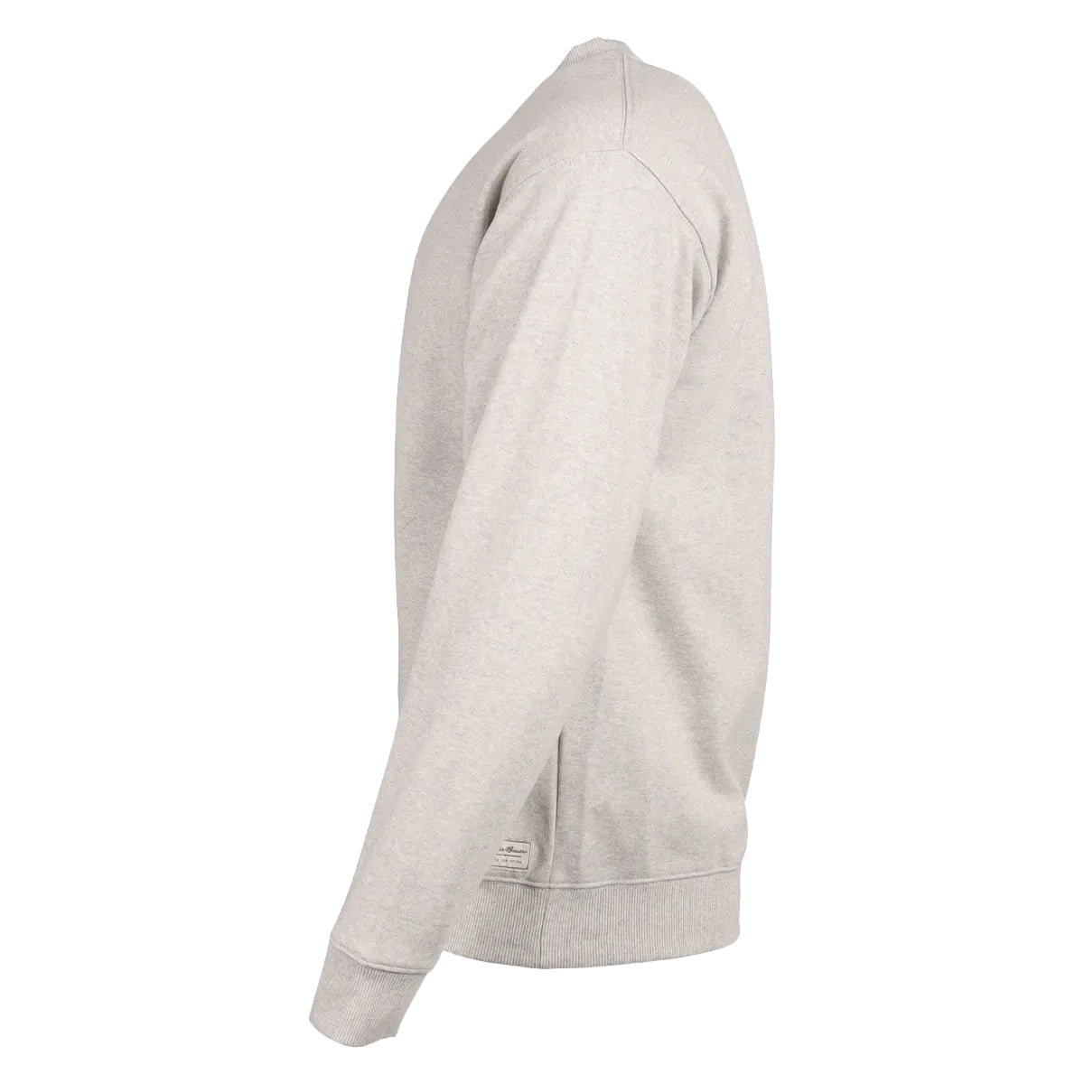 Light Heather Grey - Side - Eddie Bauer Mens Signature Crew Neck Long-Sleeved Sweatshirt
