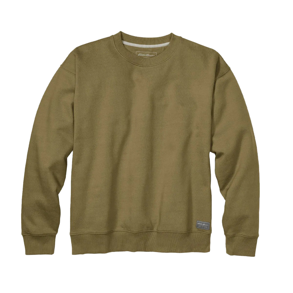 Guide Green - Front - Eddie Bauer Mens Signature Crew Neck Long-Sleeved Sweatshirt