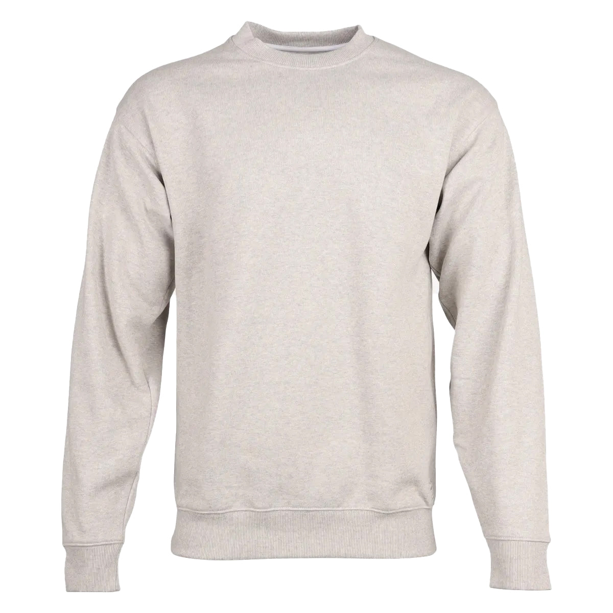 Light Heather Grey - Front - Eddie Bauer Mens Signature Crew Neck Long-Sleeved Sweatshirt