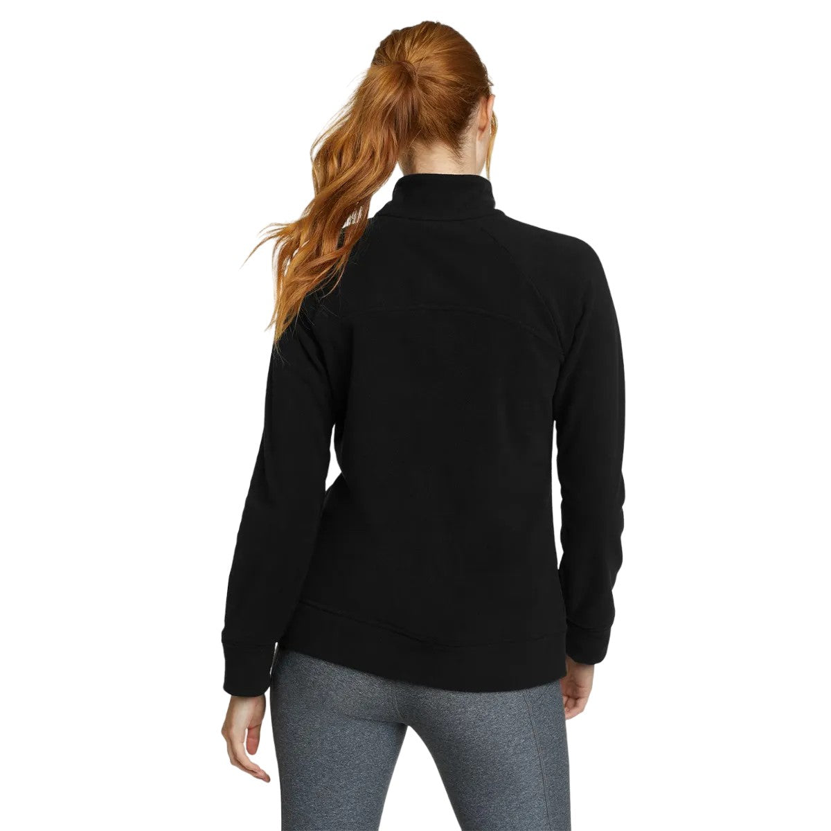 Black - Back - Eddie Bauer Womens-Ladies Quest Full Zip Fleece Jacket