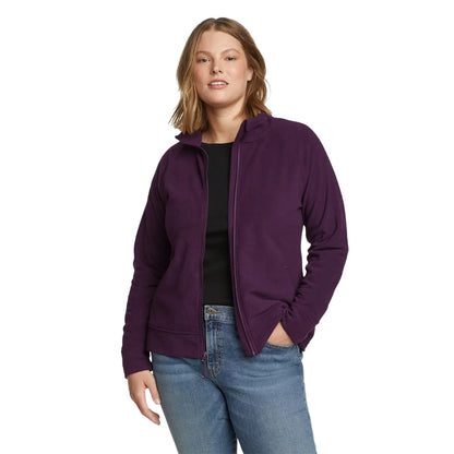 Eggplant - Front - Eddie Bauer Womens-Ladies Quest Full Zip Fleece Jacket