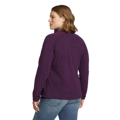 Eggplant - Back - Eddie Bauer Womens-Ladies Quest Full Zip Fleece Jacket