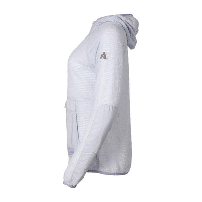 Blue Smoke - Side - Eddie Bauer Womens-Ladies Super Sevens Fleece Hoodie