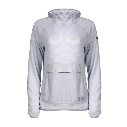 Blue Smoke - Front - Eddie Bauer Womens-Ladies Super Sevens Fleece Hoodie