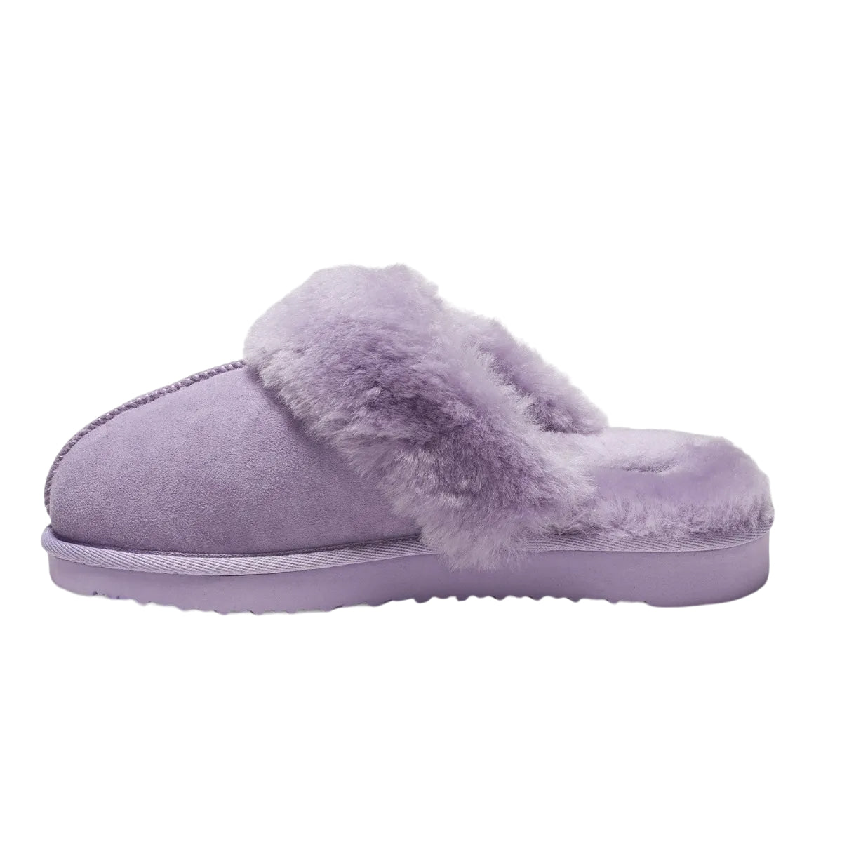 Dusty Lilac - Side - Eddie Bauer Womens-Ladies Firelight Shearling Slippers