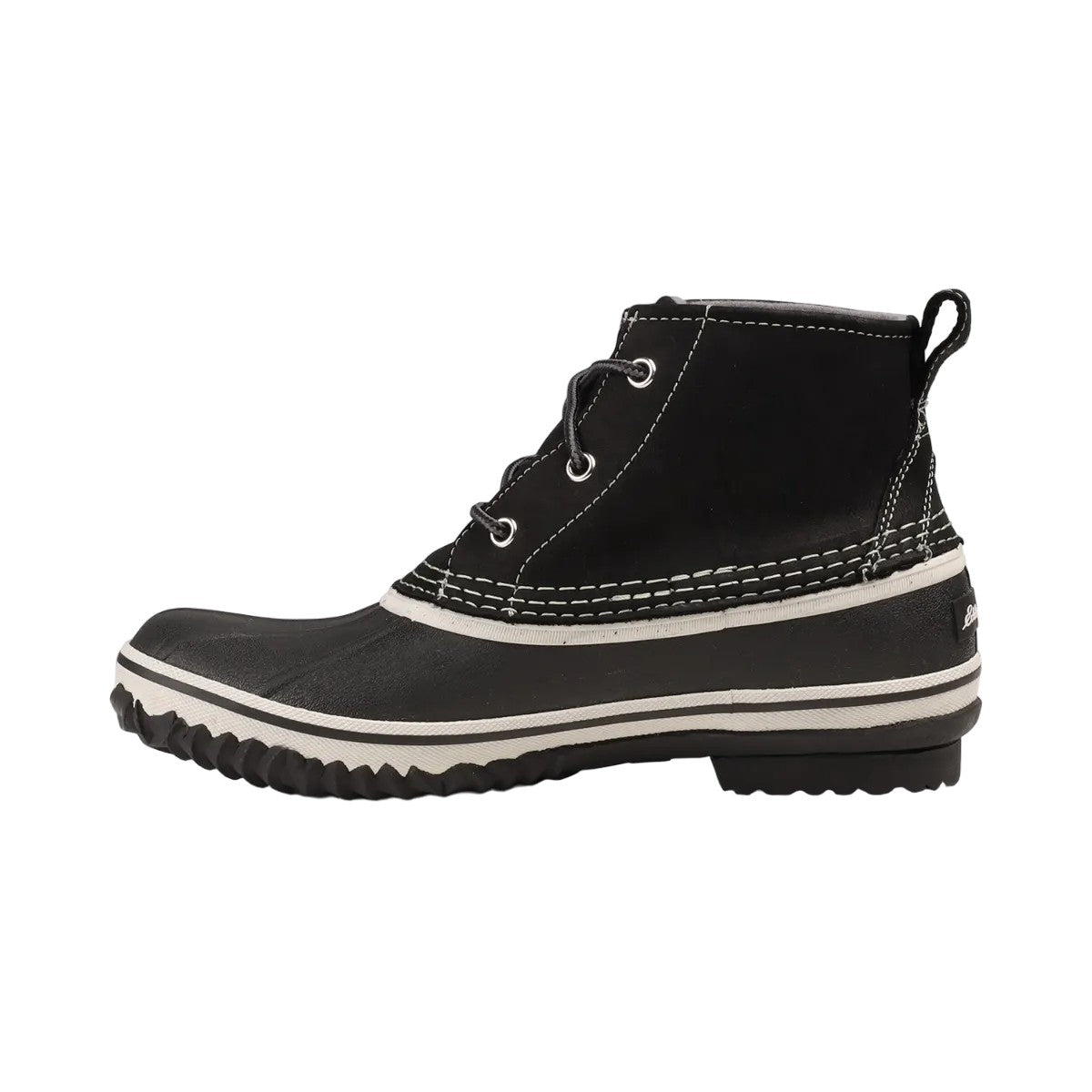 Black - Side - Eddie Bauer Womens-Ladies Hunt Pac Leather Walking Boots
