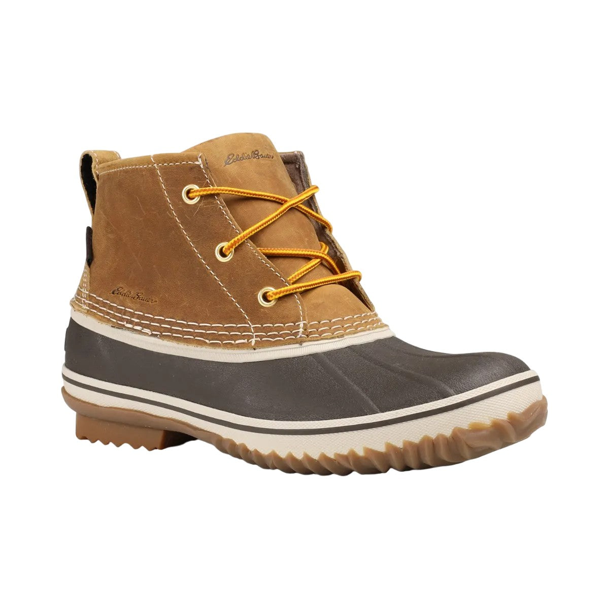 Wheat - Front - Eddie Bauer Womens-Ladies Hunt Pac Leather Walking Boots