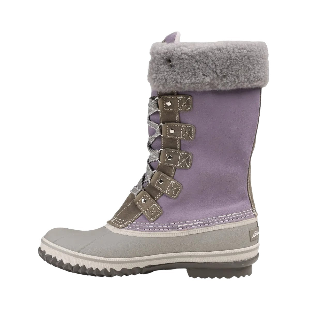 Dusty Lilac - Side - Eddie Bauer Womens-Ladies Hunt Pac Deluxe Winter Boots