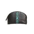 Turquoise - Front - Eastern Counties Leather Womens-Ladies Becky Chevron Detail Make Up Bag