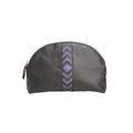 Purple - Front - Eastern Counties Leather Womens-Ladies Becky Chevron Detail Make Up Bag