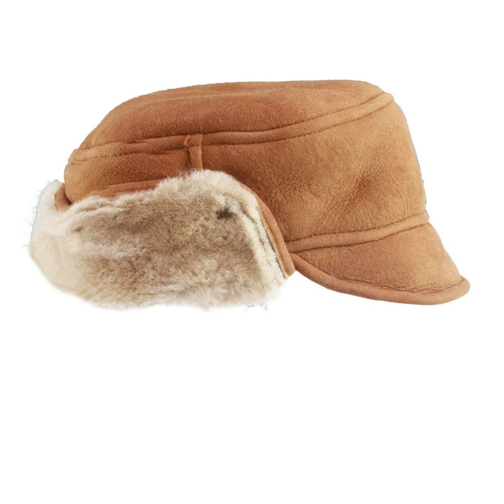 Spice - Front - Eastern Counties Leather Mens Caxton Sheepskin Aviator Trapper Hat