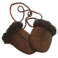 Chocolate - Front - Eastern Counties Leather Baby Sheepskin Mittens