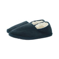 Navy - Back - Eastern Counties Leather Mens Dominic Wool-blend Slippers