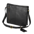 Black - Front - Eastern Counties Leather Wide Messenger Bag