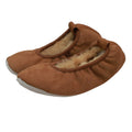 Chestnut - Back - Eastern Counties Leather Womens-Ladies Sheepskin Lined Ballerina Slippers