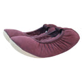 Plum - Back - Eastern Counties Leather Womens-Ladies Sheepskin Lined Ballerina Slippers