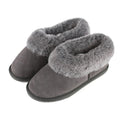 Grey - Front - Eastern Counties Leather Womens-Ladies Sheepskin Lined Slipper Boots