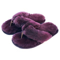 Plum - Lifestyle - Eastern Counties Leather Womens-Ladies Sheepskin Flip Flops