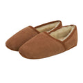 Chestnut - Back - Eastern Counties Leather Mens Full Sheepskin Turn Slippers