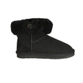 Black - Front - Eastern Counties Leather Womens-Ladies Freya Cuff And Button Sheepskin Boots