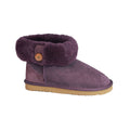 Purple - Front - Eastern Counties Leather Womens-Ladies Freya Cuff And Button Sheepskin Boots