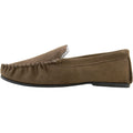 Taupe - Side - Eastern Counties Leather Mens Berber Fleece Lined Suede Moccasins