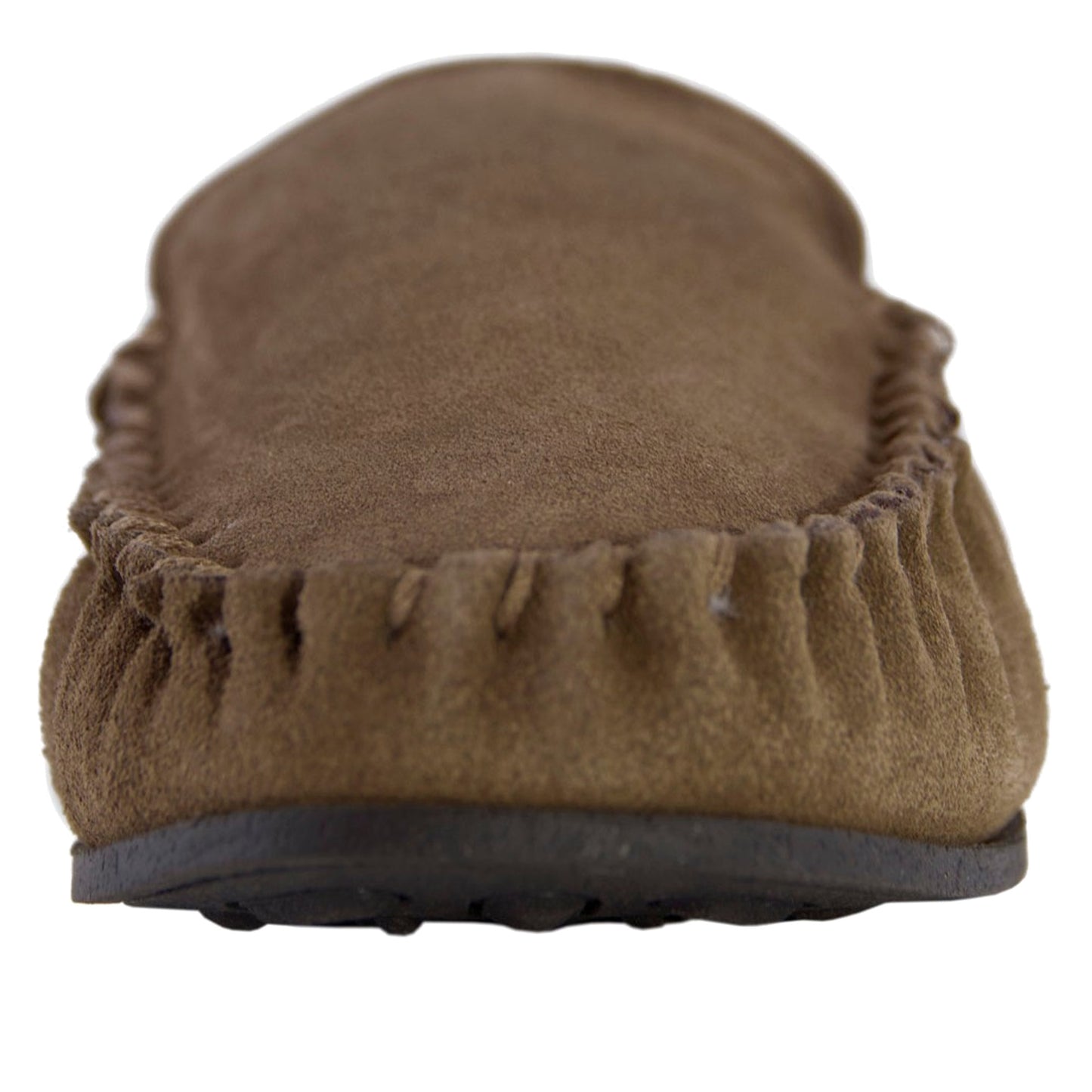 Taupe - Pack Shot - Eastern Counties Leather Mens Berber Fleece Lined Suede Moccasins