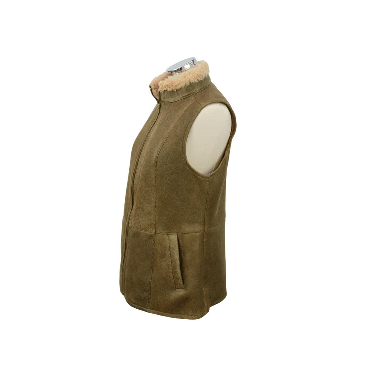 Nutmeg - Back - Eastern Counties Leather Womens-Ladies Gilly Sheepskin Gilet