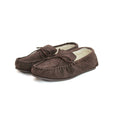 Chocolate - Back - Eastern Counties Leather Unisex Wool-blend Hard Sole Moccasins