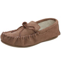 Camel - Front - Eastern Counties Leather Unisex Wool-blend Hard Sole Moccasins