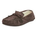 Chocolate - Front - Eastern Counties Leather Unisex Wool-blend Hard Sole Moccasins
