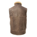 Chocolate Forest Distressed - Back - Eastern Counties Leather Mens Harvey Sheepskin Gilet