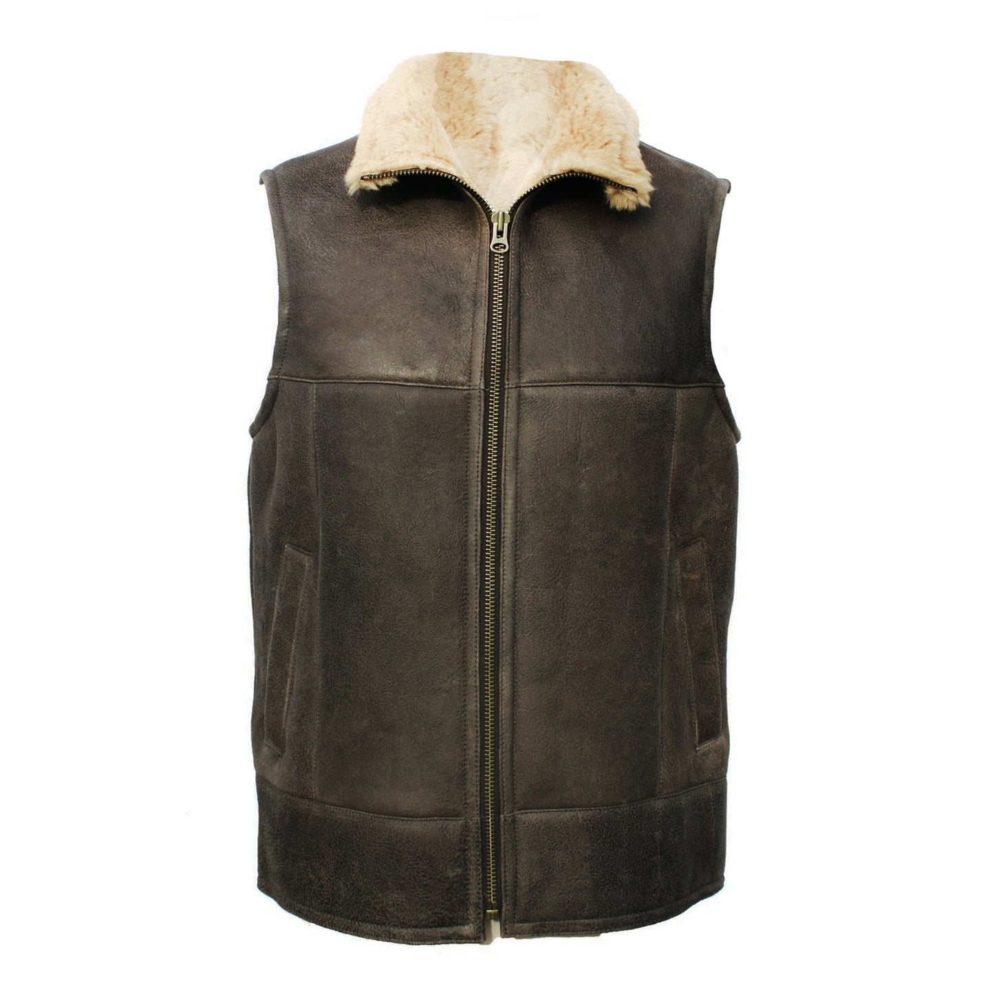 Chocolate Forest Distressed - Lifestyle - Eastern Counties Leather Mens Harvey Sheepskin Gilet