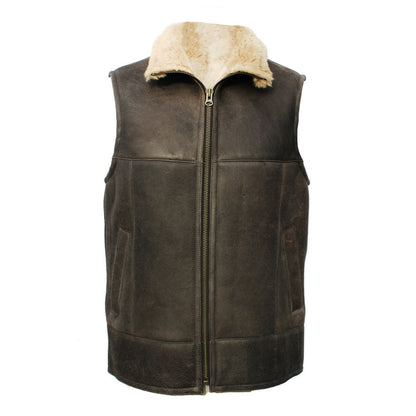Chocolate Forest Distressed - Lifestyle - Eastern Counties Leather Mens Harvey Sheepskin Gilet