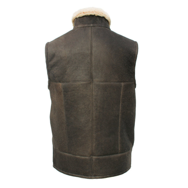 Chocolate Forest - Back - Eastern Counties Leather Mens Harvey Sheepskin Gilet