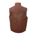 Cognac - Back - Eastern Counties Leather Mens Harvey Sheepskin Gilet