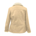 Mushroom - Back - Eastern Counties Leather Womens-Ladies Hillary Aviator Sheepskin Coat