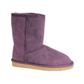 Purple - Front - Eastern Counties Leather Womens-Ladies Jodie Sheepskin Short Plain Boots
