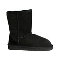 Black - Front - Eastern Counties Leather Womens-Ladies Jodie Sheepskin Short Plain Boots
