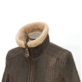Chocolate Forest - Side - Eastern Counties Leather Womens-Ladies Krissy Aviator Sheepskin Coat