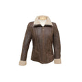 Chocolate Forest - Front - Eastern Counties Leather Womens-Ladies Krissy Aviator Sheepskin Coat