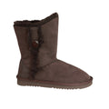 Chocolate - Front - Eastern Counties Leather Womens-Ladies Lacey Sheepskin Button Boots