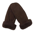 Brown-Brown - Front - Eastern Counties Leather Womens-Ladies Full Hand Sheepskin Mittens