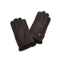 Coffee - Front - Eastern Counties Leather Womens-Ladies Buckle Detail Sheepskin Gloves