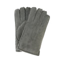 Grey - Back - Eastern Counties Leather Mens 3 Point Stitch Sheepskin Gloves