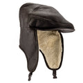 Dark Brown Forest - Back - Eastern Counties Leather Mens Newton Sheepskin Nappa Finish Cap