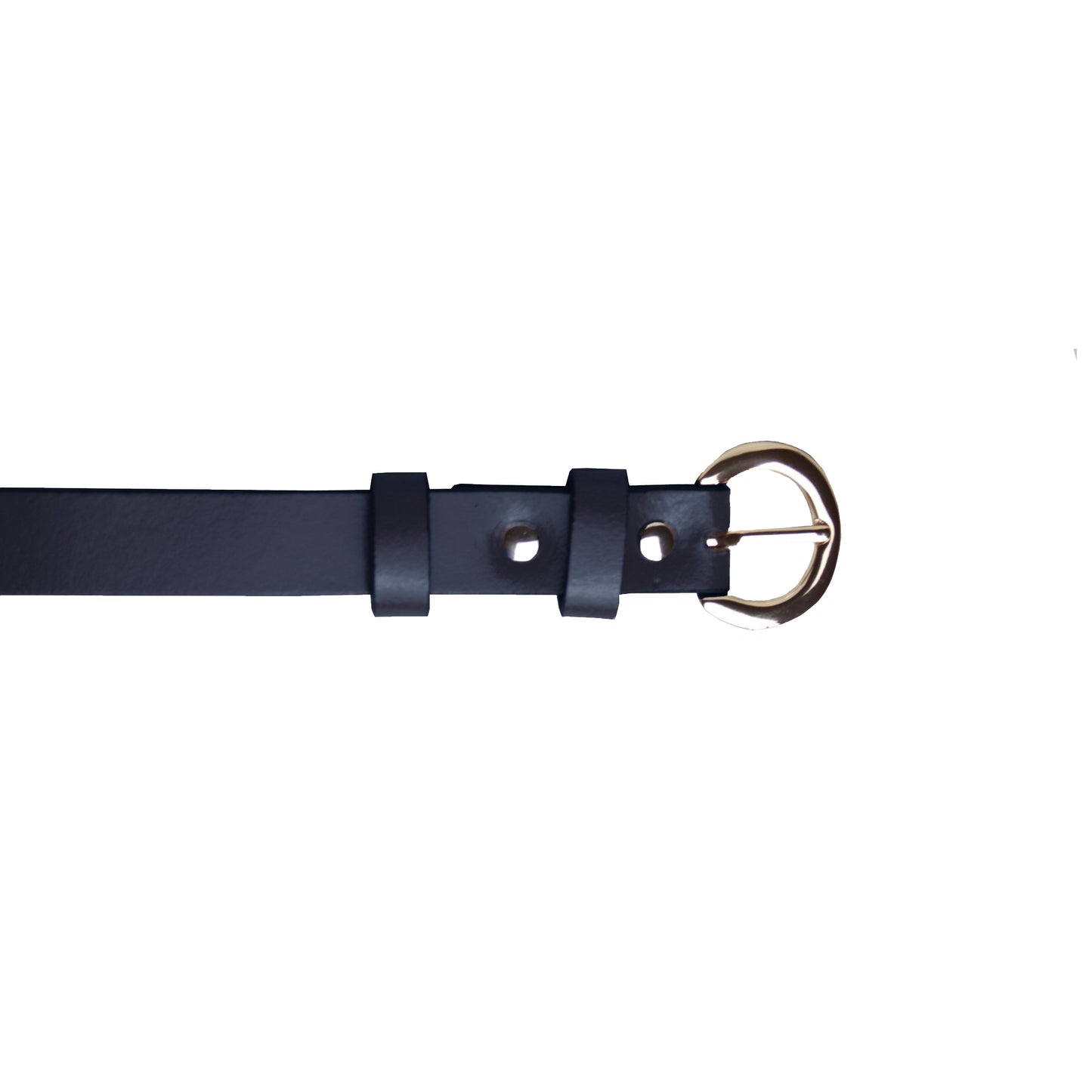 Navy - Side - Eastern Counties Leather Womens-Ladies Thin Fashion Belt